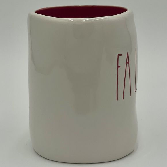 Rae Dunn FA LA LA White/Red Mug - Picture 3 of 9